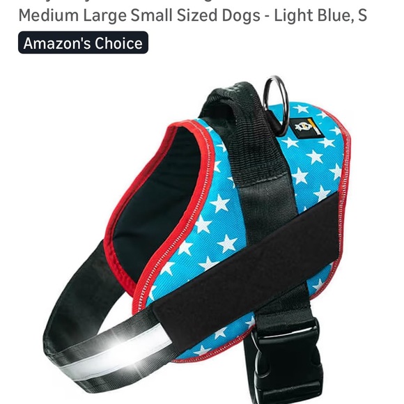 Doggykingdom Other - New No Pull Blue Star Dog Harness with Red Trim adjustable reflective medium